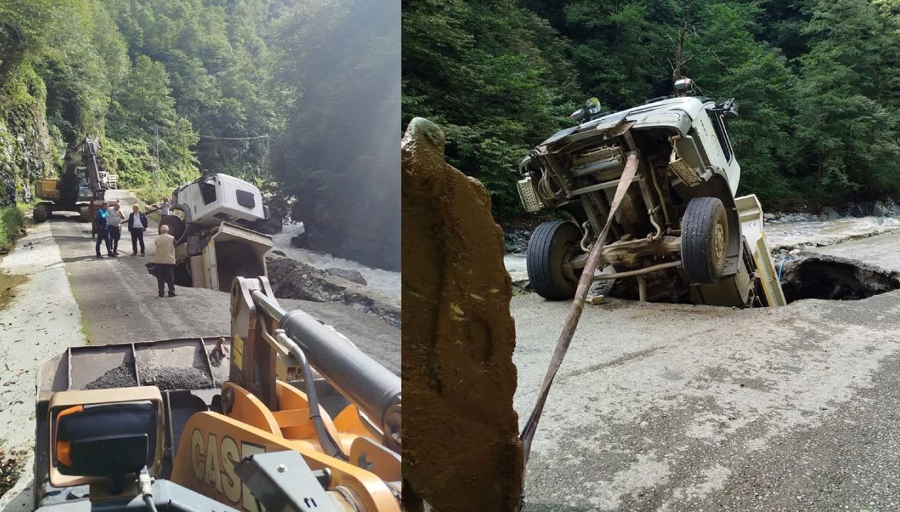 artvinde kamyon gocuge dustu 45XggQGe